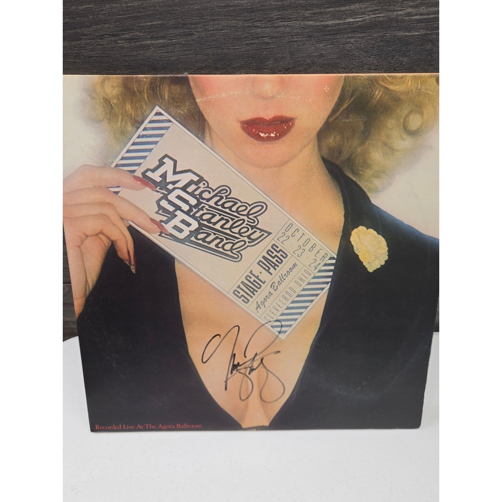 Michael Stanley Band Stage‎ Pass Vinyl LP Live Agora Ballroom autographed